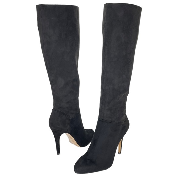 International Concepts Taisa Black Microsuede Knee High Womens Boots Size 7M - Picture 9 of 10